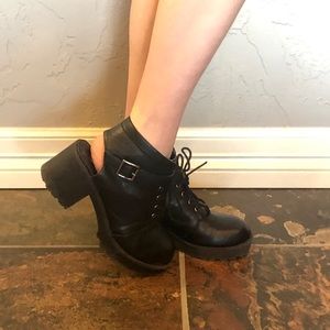 Chunky Black Booties